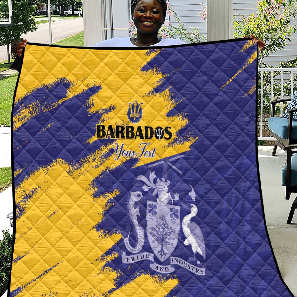 Barbados Royals Cricket Custom Quilt Coat Of Arms Flag Style - African Pride