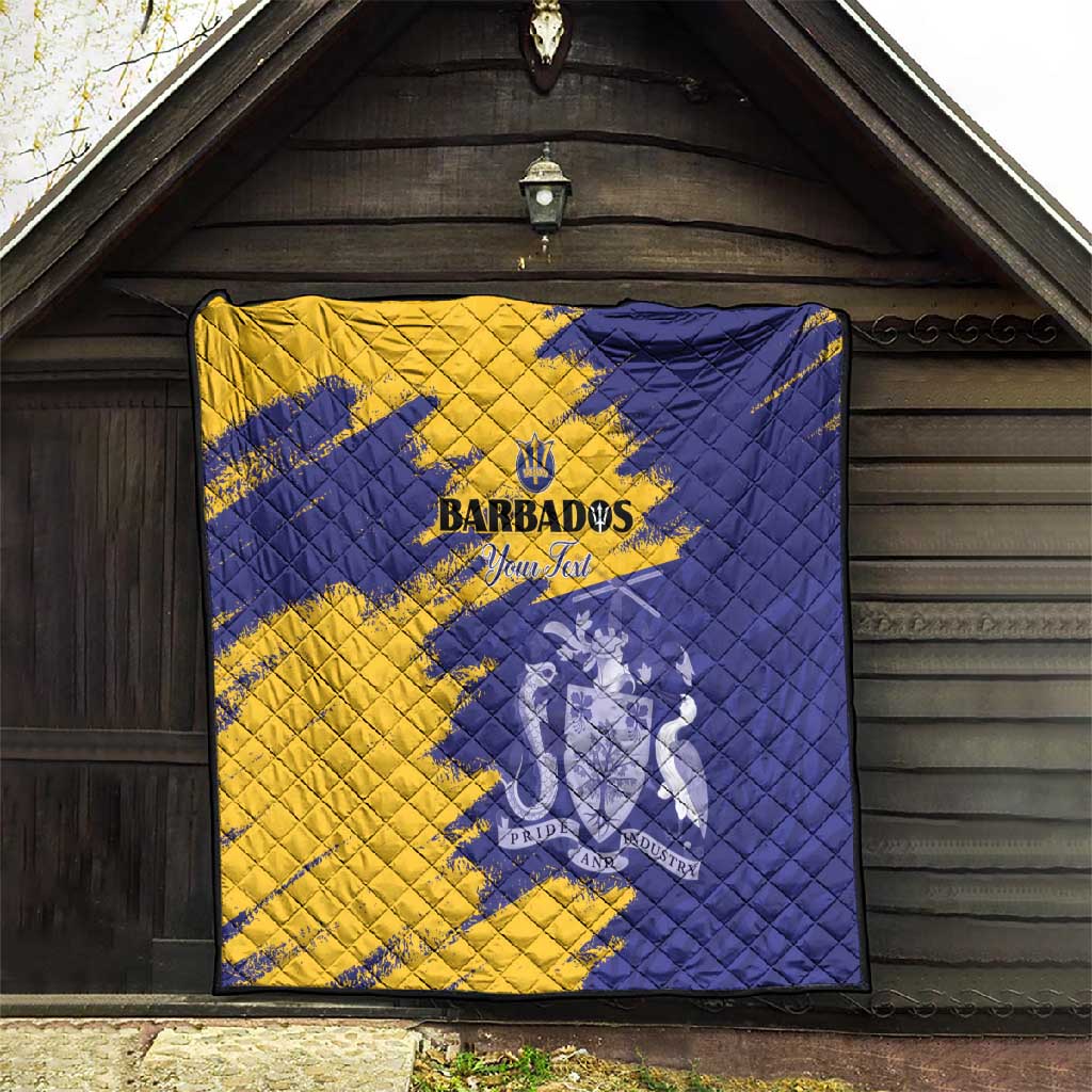 Barbados Royals Cricket Custom Quilt Coat Of Arms Flag Style - African Pride