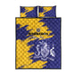 Barbados Royals Cricket Custom Quilt Bed Set Coat Of Arms Flag Style - African Pride