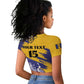 Barbados Royals Cricket Custom Raglan Cropped T shirt Coat Of Arms Flag Style - African Pride
