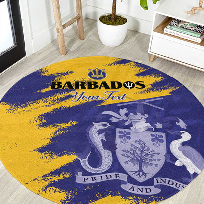 Barbados Royals Cricket Custom Round Carpet Coat Of Arms Flag Style - African Pride