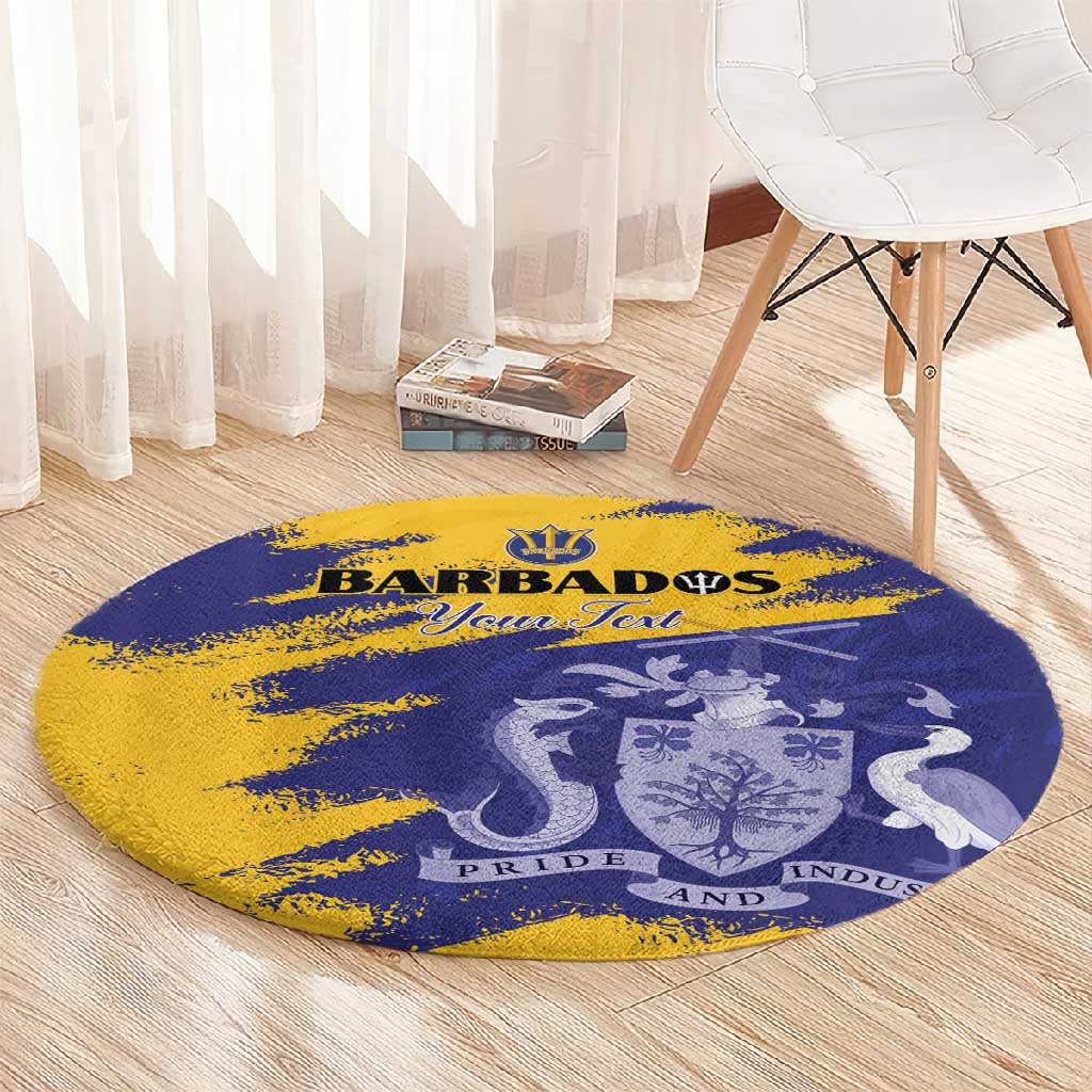 Barbados Royals Cricket Custom Round Carpet Coat Of Arms Flag Style - African Pride