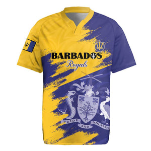Barbados Royals Cricket Custom Rugby Jersey Coat Of Arms Flag Style - African Pride