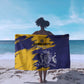 Barbados Royals Cricket Custom Sarong Coat Of Arms Flag Style - African Pride