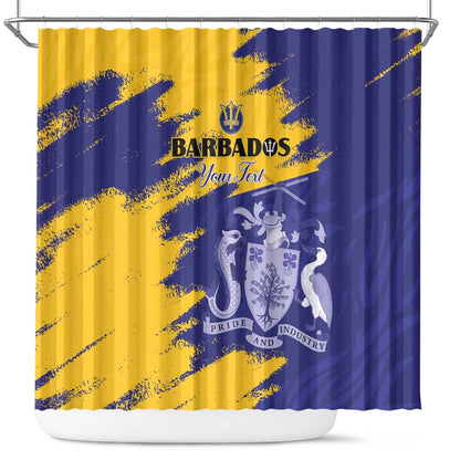 Barbados Royals Cricket Custom Shower Curtain Coat Of Arms Flag Style - African Pride