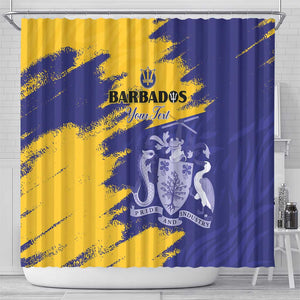 Barbados Royals Cricket Custom Shower Curtain Coat Of Arms Flag Style - African Pride