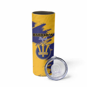 Barbados Royals Cricket Custom Skinny Tumbler Coat Of Arms Flag Style - African Pride