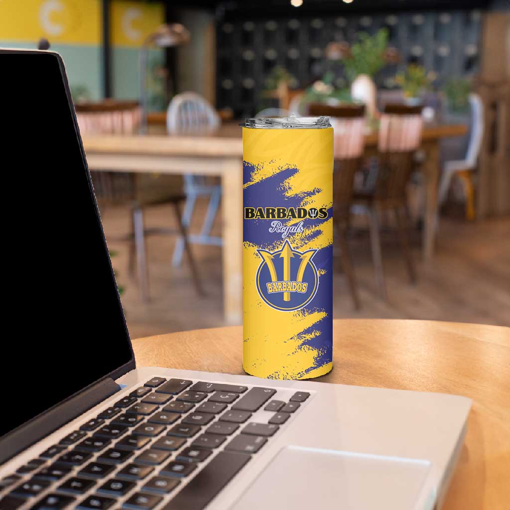 Barbados Royals Cricket Custom Skinny Tumbler Coat Of Arms Flag Style - African Pride