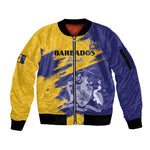 Barbados Royals Cricket Custom Sleeve Zip Bomber Jacket Coat Of Arms Flag Style - African Pride