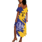 Barbados Royals Cricket Custom Summer Maxi Dress Coat Of Arms Flag Style - African Pride