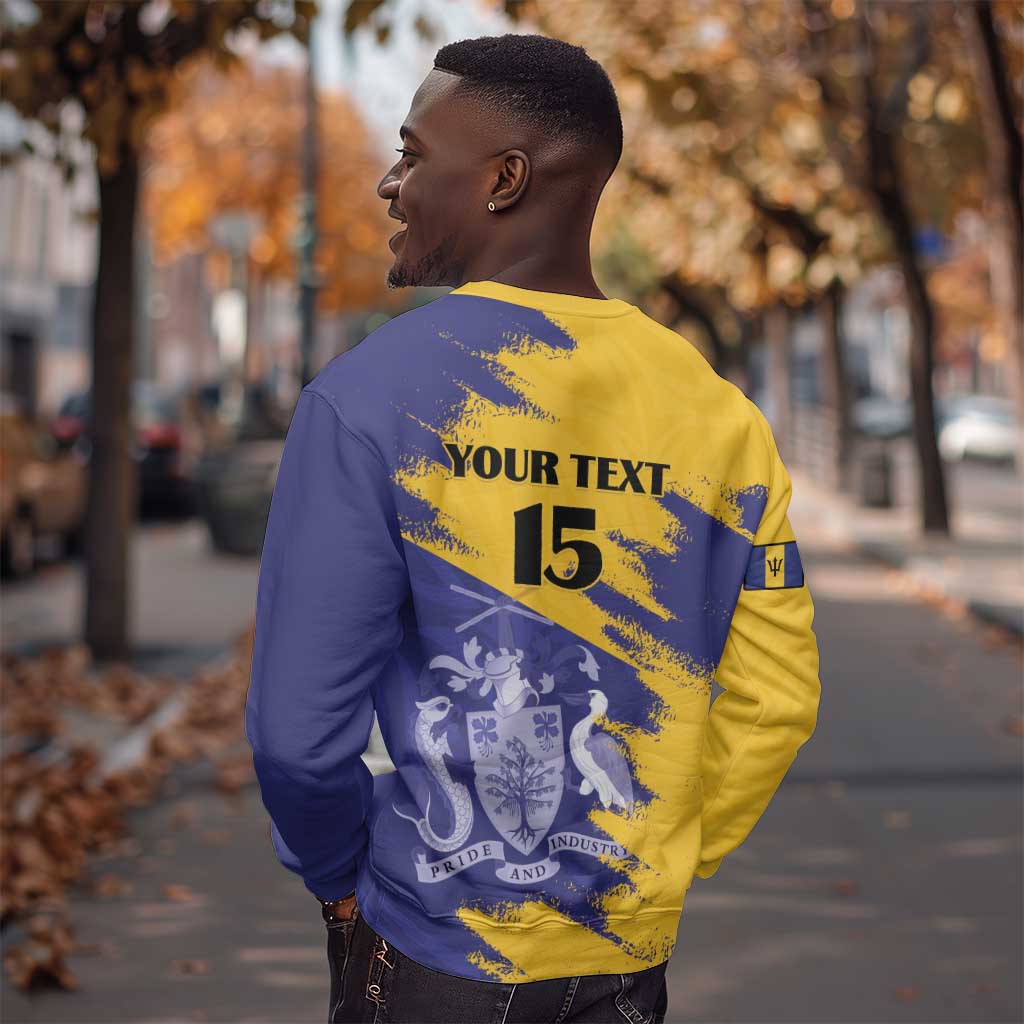Barbados Royals Cricket Custom Sweatshirt Coat Of Arms Flag Style - African Pride