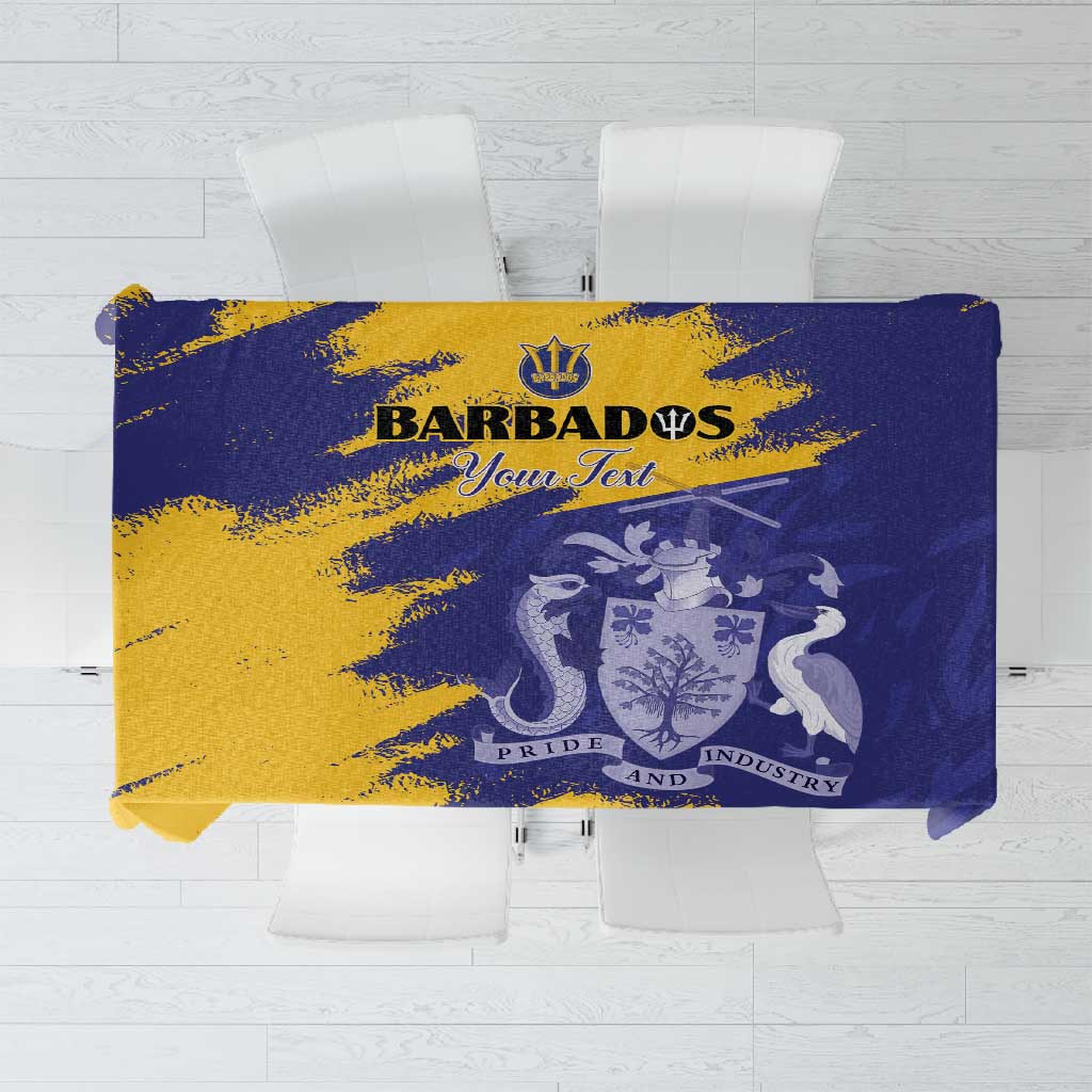 Barbados Royals Cricket Custom Tablecloth Coat Of Arms Flag Style - African Pride