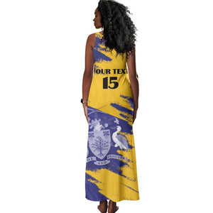 Barbados Royals Cricket Custom Tank Maxi Dress Coat Of Arms Flag Style - African Pride