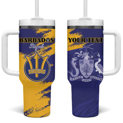 Barbados Royals Cricket Custom Tumbler With Handle Coat Of Arms Flag Style - African Pride