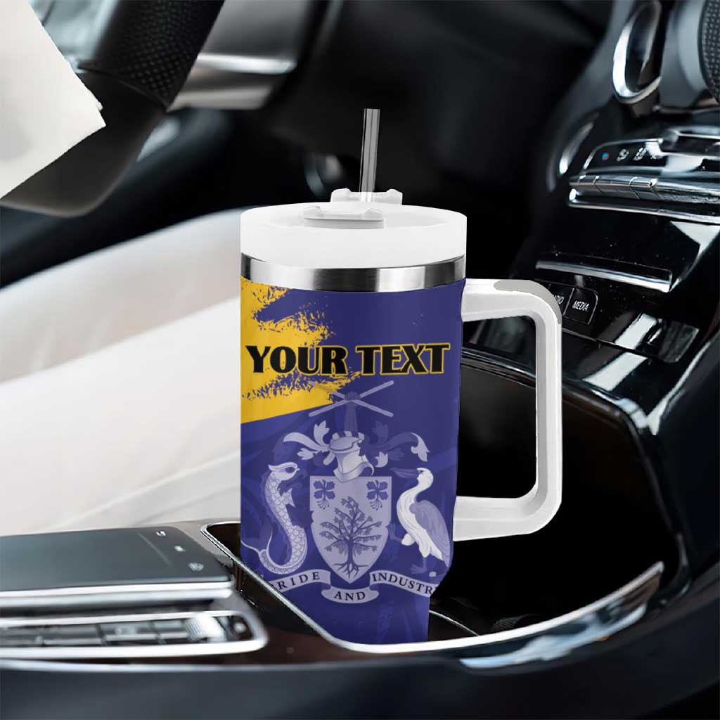 Barbados Royals Cricket Custom Tumbler With Handle Coat Of Arms Flag Style - African Pride