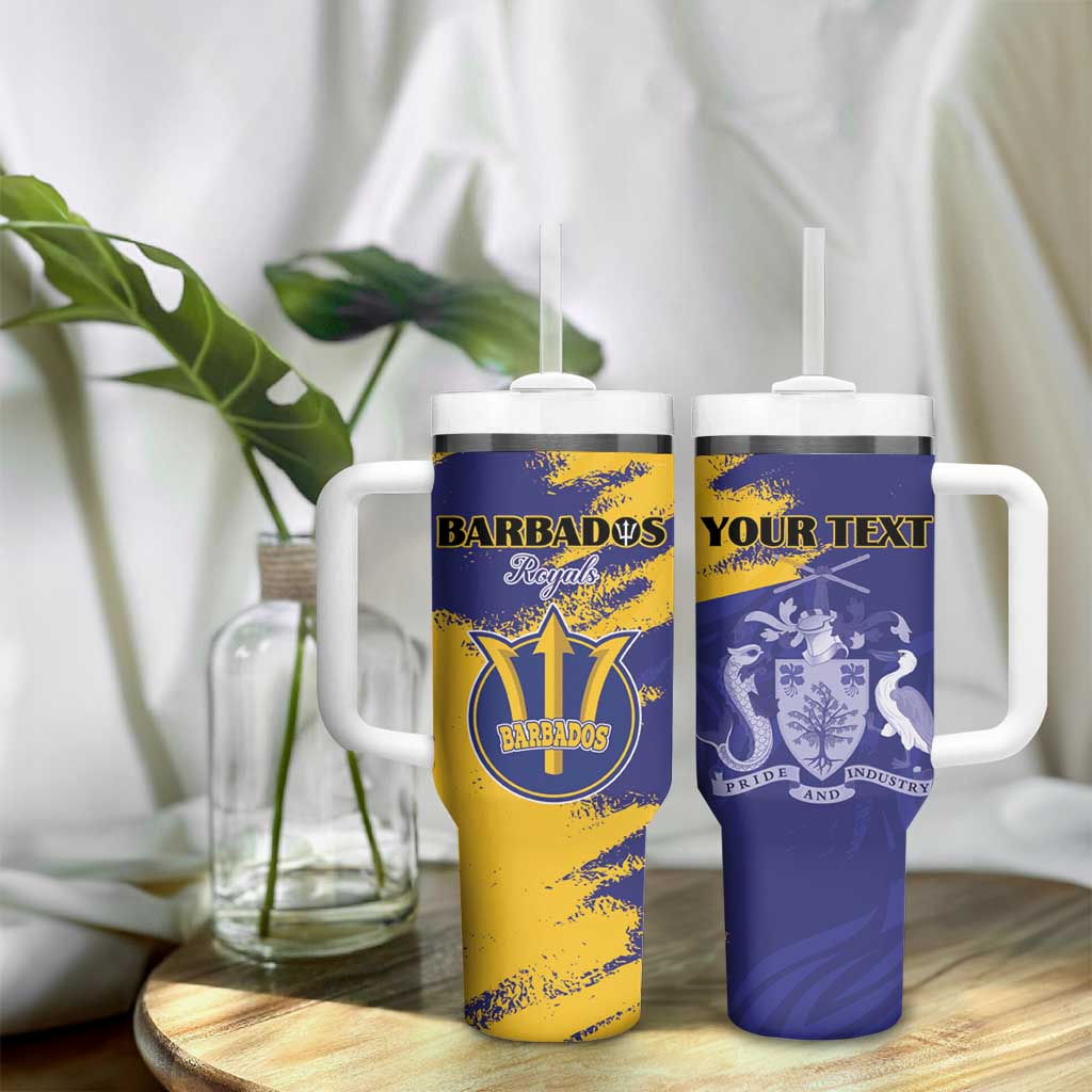 Barbados Royals Cricket Custom Tumbler With Handle Coat Of Arms Flag Style - African Pride