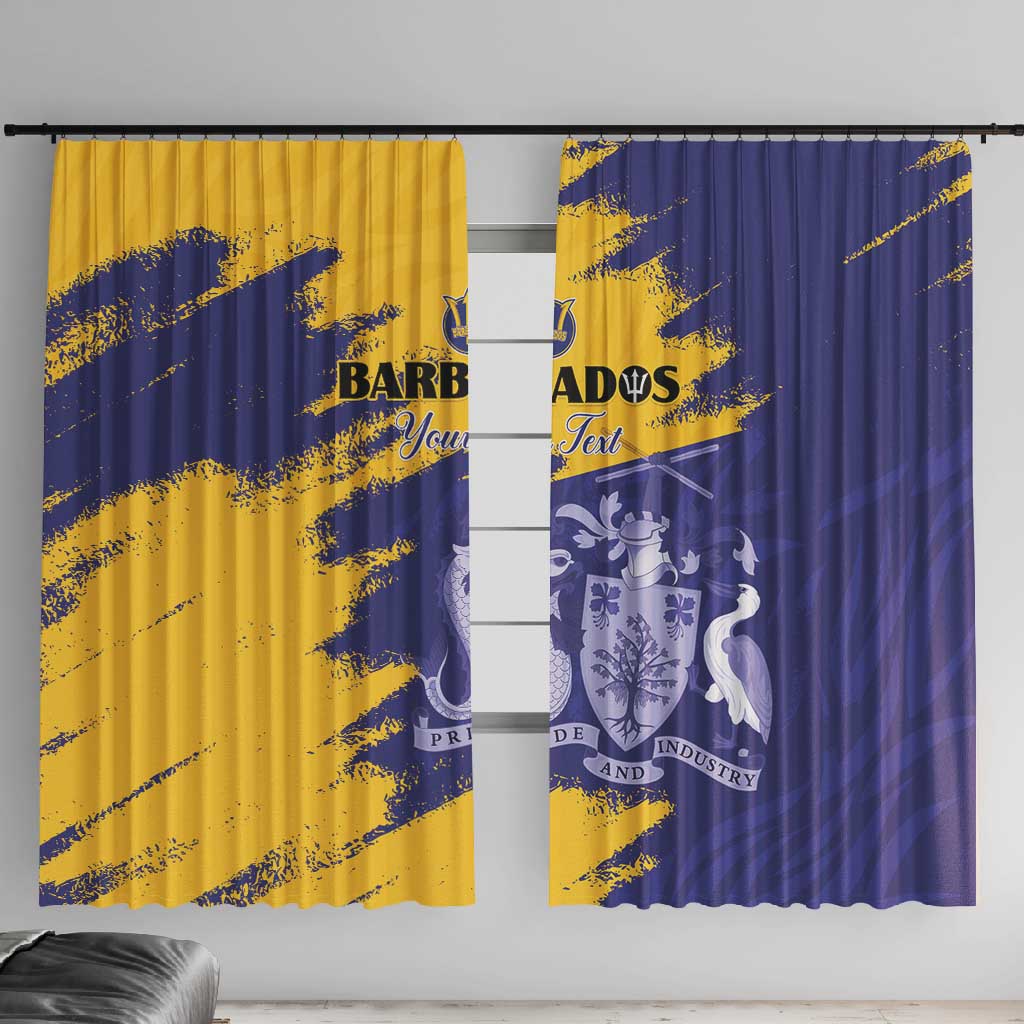 Barbados Royals Cricket Custom Window Curtain Coat Of Arms Flag Style - African Pride