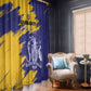 Barbados Royals Cricket Custom Window Curtain Coat Of Arms Flag Style - African Pride