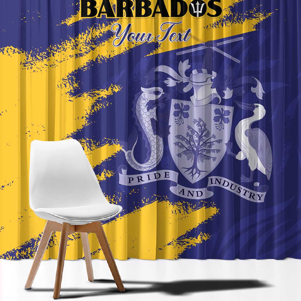 Barbados Royals Cricket Custom Window Curtain Coat Of Arms Flag Style - African Pride