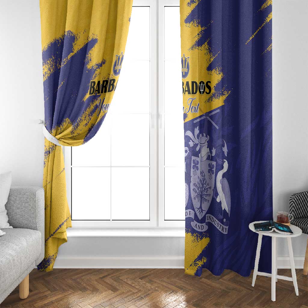 Barbados Royals Cricket Custom Window Curtain Coat Of Arms Flag Style - African Pride