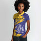 Barbados Royals Cricket Custom Women Polo Shirt Coat Of Arms Flag Style - African Pride
