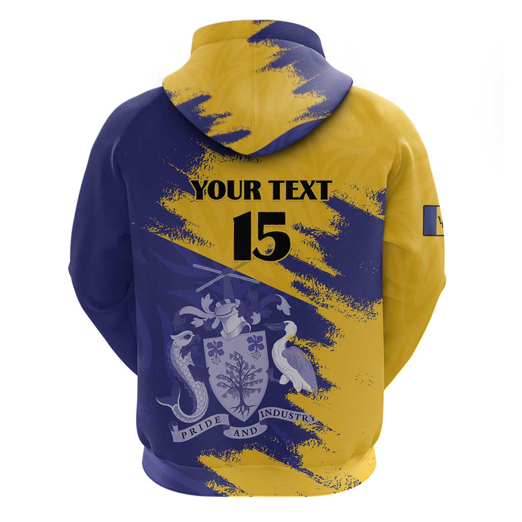 Barbados Royals Cricket Custom Zip Hoodie Coat Of Arms Flag Style - African Pride