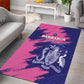 Barbados Royals Cricket Custom Area Rug Coat Of Arms Pink - Blue Color - African Pride