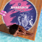 Barbados Royals Cricket Custom Beach Blanket Coat Of Arms Pink - Blue Color - African Pride
