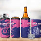 Barbados Royals Cricket Custom 4 in 1 Can Cooler Tumbler Coat Of Arms Pink - Blue Color - African Pride