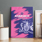 Barbados Royals Cricket Custom Canvas Wall Art Coat Of Arms Pink - Blue Color - African Pride