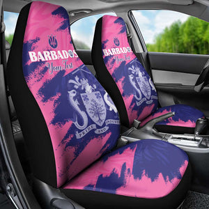Barbados Royals Cricket Custom Car Seat Cover Coat Of Arms Pink - Blue Color - African Pride
