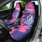 Barbados Royals Cricket Custom Car Seat Cover Coat Of Arms Pink - Blue Color - African Pride