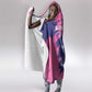 Barbados Royals Cricket Custom Hooded Blanket Coat Of Arms Pink - Blue Color - African Pride