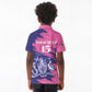 Barbados Royals Cricket Custom Kid Polo Shirt Coat Of Arms Pink - Blue Color - African Pride