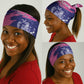 Barbados Royals Cricket Neck Gaiter Coat Of Arms Pink - Blue Color - African Pride