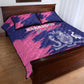 Barbados Royals Cricket Custom Quilt Bed Set Coat Of Arms Pink - Blue Color - African Pride