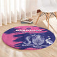 Barbados Royals Cricket Custom Round Carpet Coat Of Arms Pink - Blue Color - African Pride