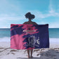 Barbados Royals Cricket Custom Sarong Coat Of Arms Pink - Blue Color - African Pride