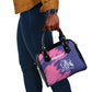 Barbados Royals Cricket Custom Shoulder Handbag Coat Of Arms Pink - Blue Color - African Pride