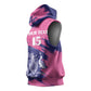 Barbados Royals Cricket Sleeveless Hoodie Coat Of Arms Pink - Blue Color - African Pride