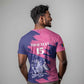 Barbados Royals Cricket Custom T shirt Coat Of Arms Pink - Blue Color - African Pride