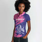 Barbados Royals Cricket Custom Women Polo Shirt Coat Of Arms Pink - Blue Color - African Pride