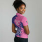Barbados Royals Cricket Custom Women Polo Shirt Coat Of Arms Pink - Blue Color - African Pride