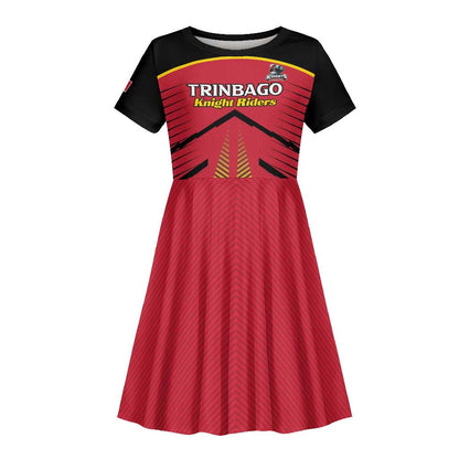 Trinidad and Tobago Cricket Custom Kid Short Sleeve Dress Trinbago Strong - African Pride