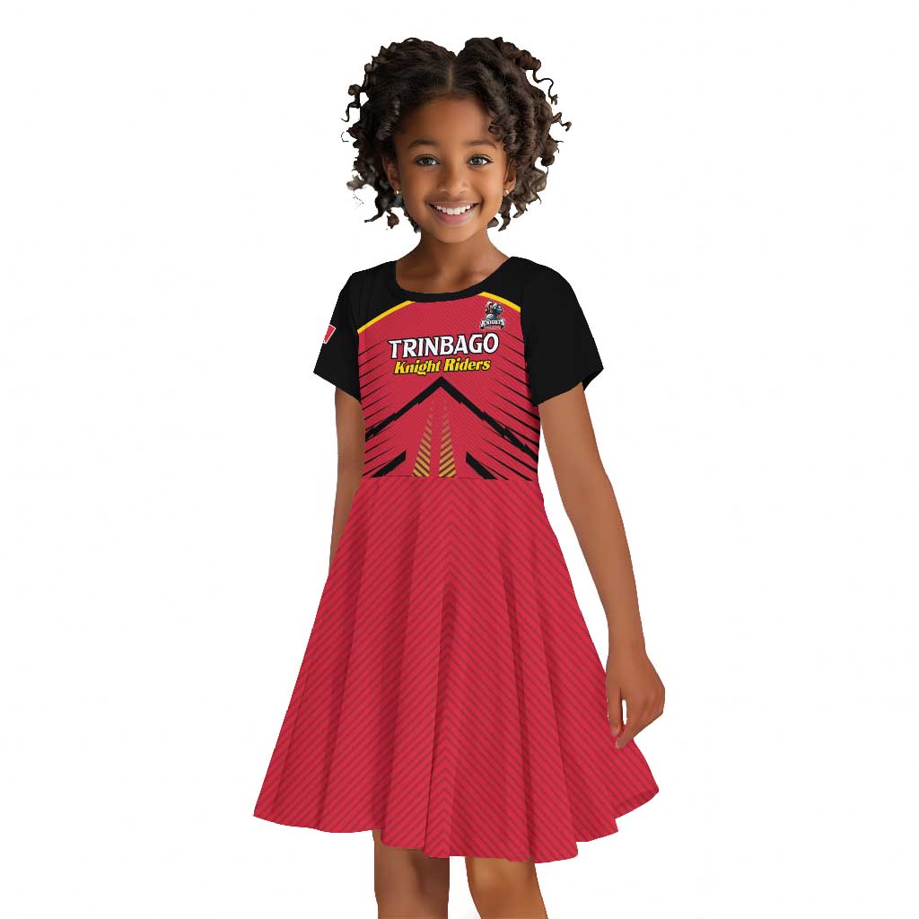 Trinidad and Tobago Cricket Custom Kid Short Sleeve Dress Trinbago Strong - African Pride