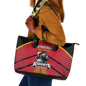 Trinidad and Tobago Cricket Custom Leather Tote Bag Trinbago Strong - African Pride