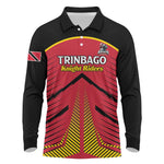 Trinidad and Tobago Cricket Custom Long Sleeve Polo Shirt Trinbago Strong - African Pride