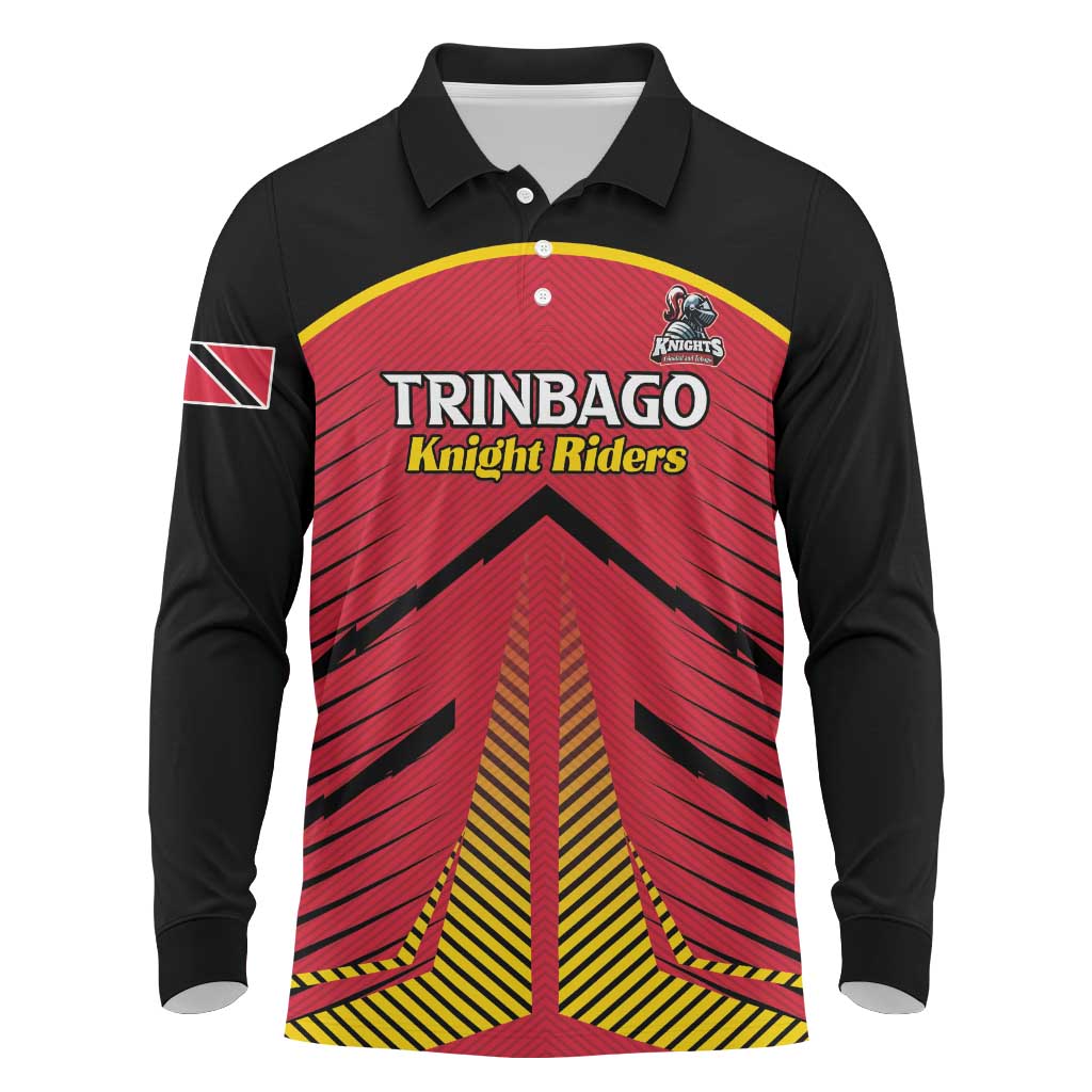 Trinidad and Tobago Cricket Custom Long Sleeve Polo Shirt Trinbago Strong - African Pride