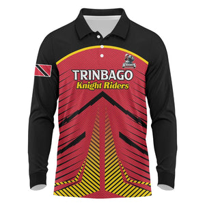 Trinidad and Tobago Cricket Custom Long Sleeve Polo Shirt Trinbago Strong - African Pride