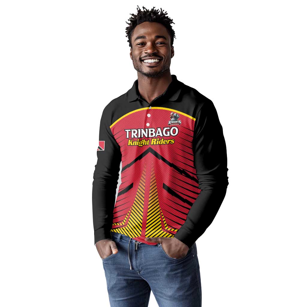 Trinidad and Tobago Cricket Custom Long Sleeve Polo Shirt Trinbago Strong - African Pride